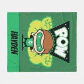 Couverture Polaire Lanterne verte Chibi Formant Des Poings Géants (Devant (Horizontal))