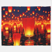 Couverture Polaire Lanternes flottantes d'espoir (Devant (Horizontal))