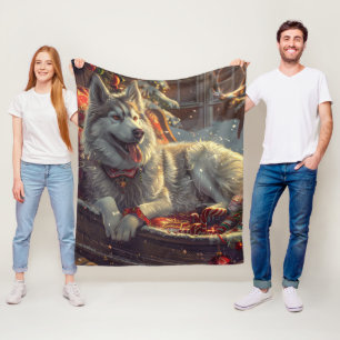 Couverture Polaire Laphund Finlandais Fête de Noël