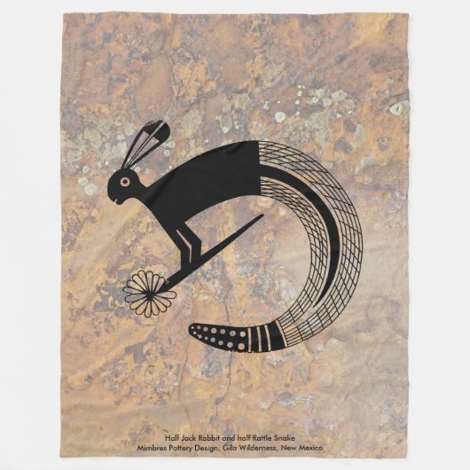 Couverture Polaire Lapin à demi-Jack et serpent à demi-bétail (Devant)