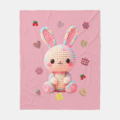Couverture Polaire Lapin au Crochet Sucré (Devant)