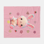 Couverture Polaire Lapin au Crochet Sucré (Devant (Horizontal))