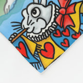 Couverture Polaire Lapin au pays des merveilles (Coin)