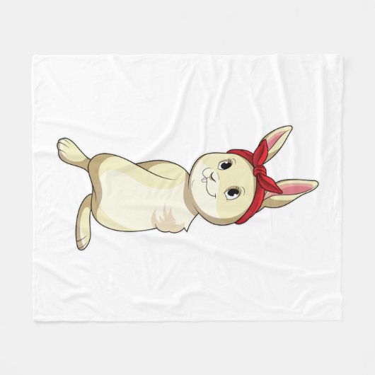 Couverture Polaire Lapin avec Bandana (Devant (Horizontal))
