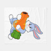 Couverture Polaire Lapin avec carotte (Devant (Horizontal))