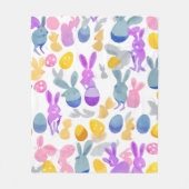 Couverture Polaire lapin avec oeufs de pâques (Devant)