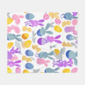Couverture Polaire lapin avec oeufs de pâques (Devant (Horizontal))