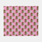 Couverture Polaire Lapin blanc dans l'oeuf au chocolat Joyeux Motif d (Devant (Horizontal))