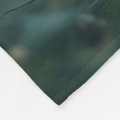 Couverture Polaire Lapin bleu pastel avec brindilles et fleurs (Coin)