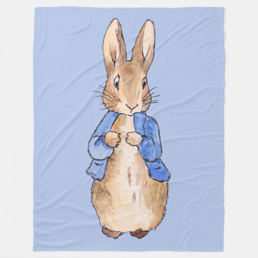 Couverture Polaire Lapin classique en veste bleue (Devant)
