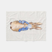Couverture Polaire Lapin classique qui souffle du bubble gum (Devant (Horizontal))