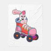 Couverture Polaire Lapin comme Patineur Inline avec Patins Inline (Devant)