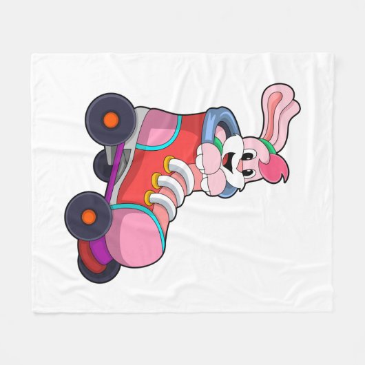 Couverture Polaire Lapin comme Patineur Inline avec Patins Inline (Devant (Horizontal))