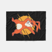 Couverture Polaire Lapin Dabbing (Devant (Horizontal))