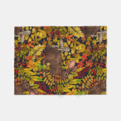 Couverture Polaire Lapin d'automne en noir (Devant (Horizontal))