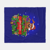 Couverture Polaire Lapin de Noël (Devant (Horizontal))