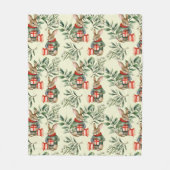 Couverture Polaire Lapin de Noël (Devant)