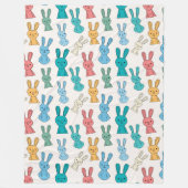 Couverture Polaire Lapin de Pâques (Devant)