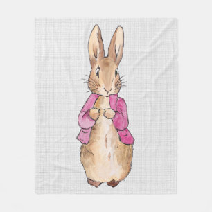 Couverture Polaire Lapin de Pâques Classique Veste Rose Lin Gris