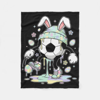 Couverture Polaire Lapin de Pâques de football Œuf Goutte Crème glacé