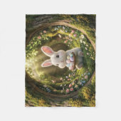 Couverture Polaire Lapin de Pâques mignon (Devant)