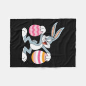 Couverture Polaire Lapin de Pâques qui dabe (Devant (Horizontal))