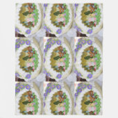 Couverture Polaire lapin d'oeuf de Pâques (Devant)