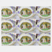 Couverture Polaire lapin d'oeuf de Pâques (Devant (Horizontal))