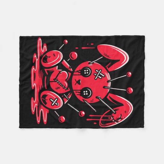 Couverture Polaire Lapin En Plan Pastel Goth Anime Kawaii Obtenu (Devant (Horizontal))