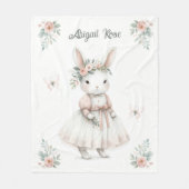 Couverture Polaire Lapin en robe (Devant)