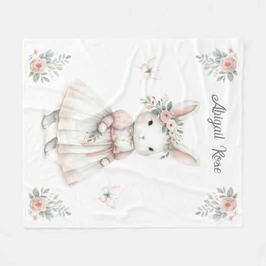 Couverture Polaire Lapin en robe (Devant (Horizontal))