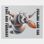 Couverture Polaire Lapin Humoristique (Devant (Horizontal))