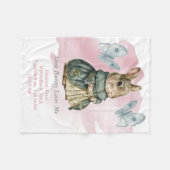 Couverture Polaire Lapin Lapin Papillon rose Laver Bébé (Devant (Horizontal))