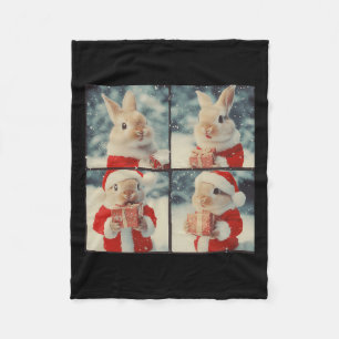 Couverture Polaire Lapin Lapin Père Noël Animal Photographie Noël Ra