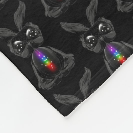 Couverture Polaire Lapin mignon avec Soul arc-en-ciel Chakra (Coin)