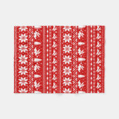 Couverture Polaire Lapin mignon lapins Rouge Noël Motif de vacances (Devant (Horizontal))