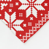 Couverture Polaire Lapin mignon lapins Rouge Noël Motif de vacances (Coin)