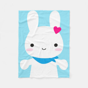 Couverture Polaire Lapin mignon superbe de Kawaii
