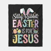 Couverture Polaire Lapin Silencieux Pâques Est Pour Jésus Mignonne La (Devant)