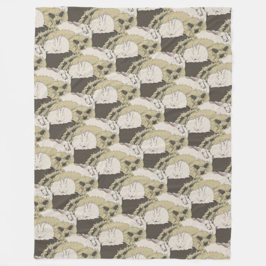 Couverture Polaire Lapins angoras (Devant)