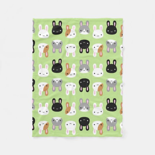 Couverture Polaire Lapins de Kawaii Bunny (Devant)