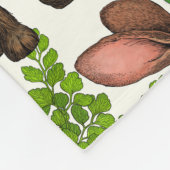 Couverture Polaire Lapins et flore boisée 4 (Coin)