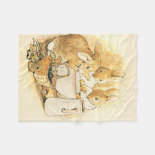 Couverture Polaire Lapins et Pudding au lait par Beatrix Potter (Devant (Horizontal))