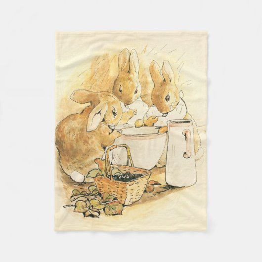 Couverture Polaire Lapins et Pudding au lait par Beatrix Potter (Devant)