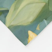 Couverture Polaire lapins, fleurs de printemps et oeufs de Pâques. Pe (Coin)