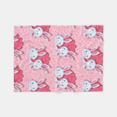 Couverture Polaire lapins heureux (Devant (Horizontal))