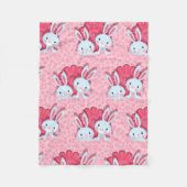 Couverture Polaire lapins heureux (Devant)