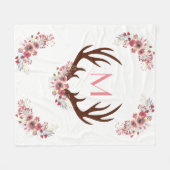 Couverture Polaire L'aquarelle de Bohème à la mode fleurit des (Devant (Horizontal))