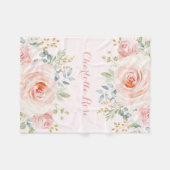 Couverture Polaire L'aquarelle féminine rougissent crèche de bébé de (Devant (Horizontal))