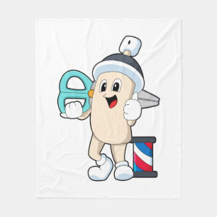 Couverture Polaire Laque pour coiffeur avec ciseaux